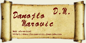 Danojlo Marović vizit kartica